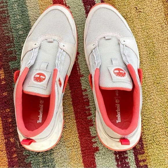 Timberland Solar Wave Trail Running Sneakers Lt Grey Orange/Coral - Picture 7 of 13